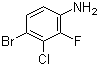 结构式 CAS# 115843-99-7, 4-溴-3-氯-2-氟苯胺