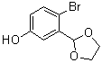 结构式 CAS# 1160182-44-4, 4-溴-3-(1,3-二氧杂环戊烷-2-基)苯酚
