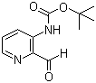 结构式 CAS# 116026-99-4, (2-甲酰基吡啶-3-基)氨基甲酸叔丁酯
