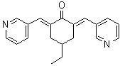 结构式 CAS# 1162656-22-5, (2E,6E)-4-乙基-2,6-二(3-吡啶基亚甲基)环己酮