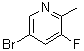 结构式 CAS# 1162674-74-9, 5-溴-3-氟-2-甲基吡啶