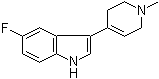 结构式 CAS# 116480-54-7, 5-氟-3-(1-甲基-1,2,3,6-四氢-4-吡啶基)-1H-吲哚