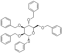 结构式 CAS# 116501-53-2, 苯基 2,3,4,6-四-O-(苯基甲基)-1-硫代-alpha-D-吡喃甘露糖苷