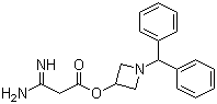 structure of CAS# 116574-09-5, 3-Amino-3-iminopropanoic acid-1-(diphenylmethyl)-3-azetidinyl ester