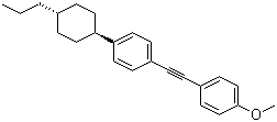 structure of CAS# 116903-47-0, trans-1-Methoxy-4-(2-(4-(4-propylcyclohexyl)phenyl)ethynyl)benzene