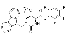 结构式 CAS# 117088-31-0, N-芴甲氧羰基-O-叔丁基苏氨酸五氟苯基酯