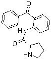 structure of CAS# 117186-74-0, (2S)-N-(2-Benzoylphenyl)-2-pyrrolidinecarboxamide;(S)-N-(2-Benzoylphenyl)-2-pyrrolidinecarboxamide