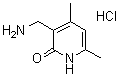 structure of CAS# 1173081-96-3, 3-(Aminomethyl)-4,6-dimethyl-2(1H)-pyridinone hydrochloride;3-(Aminomethyl)-4,6-dimethyl-1,2-dihydropyridin-2-one hydrochloride