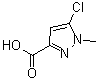 结构式 CAS# 1173246-76-8, 5-氯-1-甲基-1H-吡唑-3-羧酸
