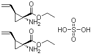 结构式 CAS# 1173807-85-6, (1R,2S)-1-氨基-2-乙烯基环丙烷羧酸乙酯半硫酸盐