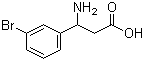 structure of CAS# 117391-50-1, 3-Amino-3-(3-bromophenyl)propanoic acid;DL-beta-(3-Bromophenyl)alanine