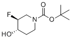 structure of CAS# 1174020-44-0, tert-butyl (3S,4S)-3-fluoro-4-hydroxypiperidine-1-carboxylate