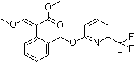 结构式 CAS# 117428-22-5, 啶氧菌酯; (E)-3-甲氧基-2-{2-[6-(三氟甲基)-2-吡啶氧甲基]苯基}丙烯酸甲酯