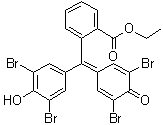 structure of CAS# 1176-74-5, alpha-(3,5-Dibromo-4-hydroxyphenyl)-alpha-(3,5-dibromo-4-oxo-2,5-cyclohexadien-1-ylidene)-o-toluic acid ethyl ester;NSC 16214; 3',3'',5',5''-Tetrabromophenolphthalein ethyl ester