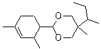 结构式 CAS# 117933-89-8, 2-(2,4-二甲基-3-环己烯-1-基)-5-甲基-5-(1-甲基丙基)-1,3-二恶烷