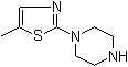 结构式 CAS# 118113-05-6, 1-(5-甲基噻唑-2-基)哌嗪