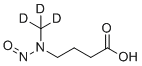 structure of CAS# 1184996-41-5, N-Nitroso-N-methyl-4-aminobutyric Acid-d3;4-[nitroso(trideuteriomethyl)amino]butanoic acid