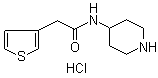 structure of CAS# 1185307-09-8, N-4-Piperidinyl-3-thiopheneacetamide hydrochloride