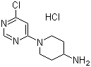 structure of CAS# 1185307-78-1, 1-(6-Chloro-4-pyrimidinyl)-4-piperidinamine hydrochloride