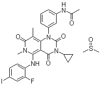 structure of CAS# 1187431-43-1, GSK 1120212B;Trametinib dimethyl sulfoxide