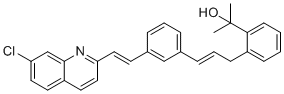 structure of CAS# 1187586-63-5, Montelukast Impurity 6;2-(2-((E)-3-(3-((E)-2-(7-chloroquinolin-2-yl)vinyl)phenyl)allyl)phenyl)propan-2-ol