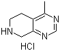 结构式 CAS# 1187830-72-3, 5,6,7,8-四氢-4-甲基吡啶并[3,4-d]嘧啶盐酸盐