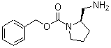 structure of CAS# 1187931-23-2, (2R)-2-(Aminomethyl)-1-pyrrolidinecarboxylic acid phenylmethyl ester