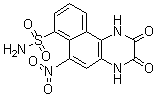 structure of CAS# 118876-58-7, 1,2,3,4-Tetrahydro-6-nitro-2,3-dioxobenzo[f]quinoxaline-7-sulfonamide;FG 9202; NBQX