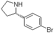 structure of CAS# 1189152-82-6, (S)-2-(4-Bromophenyl)pyrrolidine
