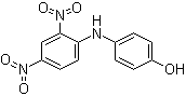 structure of CAS# 119-15-3, 4-(2,4-Dinitroanilino)phenol;Setacyl Yellow P-BS; Supracet Fast Yellow 2R; Supracet Yellow RR; Synten Yellow P 2R; Tulasteron Fast Yellow R-B