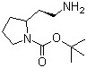 结构式 CAS# 119020-01-8, (S)-1-N-叔丁氧羰基-2-(氨基乙基)吡咯烷; 2-(1-氨基乙基)吡咯烷-1-甲酸叔丁酯
