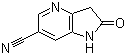 structure of CAS# 1190322-82-7, 2,3-Dihydro-2-oxo-1H-pyrrolo[3,2-b]pyridine-6-carbonitrile