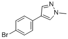structure of CAS# 1191616-45-1, 4-(4-Bromophenyl)-1-methyl-1h-pyrazole
