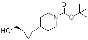 structure of CAS# 1192063-94-7, trans-4-[2-(Hydroxymethyl)cyclopropyl]piperidine-1-carboxylic acid tert-butyl ester