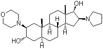结构式 CAS# 119302-20-4, (2b,3a,5a,16b,17b)-2-(4-吗啉基)-16-(1-吡咯烷基)雄甾烷-3,17-二醇