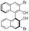 结构式 CAS# 119707-74-3, (S)-3,3'-二溴-1,1'-联萘-2,2'-二醇