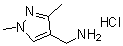structure of CAS# 1197235-02-1, 1,3-Dimethyl-1H-pyrazole-4-methanamine hydrochloride (1:1)