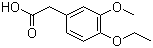 structure of CAS# 120-13-8, 4-Ethoxy-3-methoxyphenylacetic acid;(4-Ethoxy-3-methoxyphenyl)acetic acid