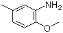structure of CAS# 120-71-8, 2-Methoxy-5-methylaniline;5-Methyl-o-anisidine; p-Cresidine; 6-Methoxy-m-toluidine; C.I. Azoic Red 83