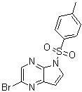 structure of CAS# 1201186-54-0, 2-Bromo-5-tosyl-5H-pyrrolo[2,3-b]pyrazine;2-Bromo-5-[(4-methylphenyl)sulfonyl]-5H-pyrrolo[2,3-b]pyrazine; 2-Bromo-5-(4-methylphenylsulfonyl)-5H-pyrrolo[2,3-b]pyrazine