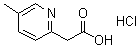 structure of CAS# 1201194-56-0, 5-Methyl-2-pyridineacetic acid hydrochloride;(5-Methylpyridin-2-yl)acetic acid hydrochloride