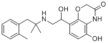 structure of CAS# 1202235-68-4, 5-hydroxy-8-(1-hydroxy-2-(2-methyl-1-o-tolylpropan-2-ylamino)ethyl)-2H-benzo[b][1,4]oxazin-3(4H)-one