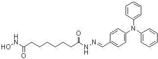 结构式 CAS# 1206731-57-8, 8-(羟基氨基)-8-氧代辛酸 2-[[4-(二苯基氨基)苯基]亚甲基]酰肼