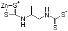 structure of CAS# 12071-83-9, Propineb;(1-Methyl-1,2-ethanediyl)bis-carbamodithioic acid zinc complex; Methylzineb; Zinc 1,2-propylenebis(dithiocarbamate); Zinc propylenebis(dithiocarbamate)