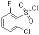 structure of CAS# 1208075-25-5, 2-Chloro-6-fluorobenzenesulfonyl chloride