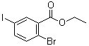 structure of CAS# 1208075-44-8, 2-Bromo-5-iodobenzoic acid ethyl ester