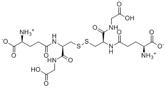 structure of CAS# 121-24-4, (2S)-2-azaniumyl-5-[[(2R)-3-[[(2R)-2-[[(4S)-4-azaniumyl-4-carboxylatobutanoyl]amino]-3-(carboxymethylamino)-3-oxopropyl]disulfanyl]-1-(carboxymethylamino)-1-oxopropan-2-yl]amino]-5-oxopentanoate