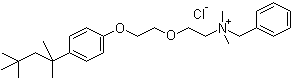 structure of CAS# 121-54-0, Benzethonium chloride;Benzyldimethyl[2-[2-[4-(1,1,3,3-tetramethylbutyl)phenoxy]ethoxy]ethyl]ammonium chloride; (Diisobutylphenoxyethoxyethyl)dimethylbenzylammonium chloride; Hyamine 1622