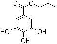 结构式 CAS# 121-79-9, 没食子酸丙酯; 3,4,5-三羟基苯甲酸丙酯