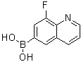 结构式 CAS# 1210048-29-5, (8-氟喹啉-6-基)硼酸